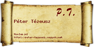 Péter Tézeusz névjegykártya